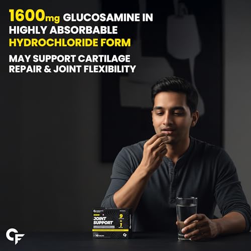Image of Carbamide Forte Joint Support Supplement for Adults with Glucosamine 1600mg Per Serving with Chondroitin, Boswellia, Turmeric & Ginger- Tablets 10 Count