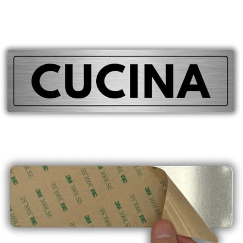 LEIASA | Cartello Cucina - 5x18 cm - Spessore 0,8