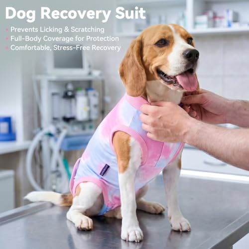 Image of cyeollo Dog Surgery Recovery Suit, Surgical Onesie for Female & Male Dogs | Prevents Licking, Cone Alternative, Ideal After Spay & Neuter, Protects Surgical Wounds, Easy Potty Access, 4-Way Stretch
