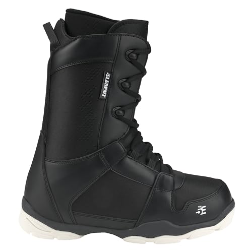 Image of 5th Element Men's Lace and Dial Snowboard Boots, Lace Black, 6 | Waterproof Liner, Secure Fit, Rubber Outsole, Designed for Beginner and Intermediate All-Mountain Snowboarders
