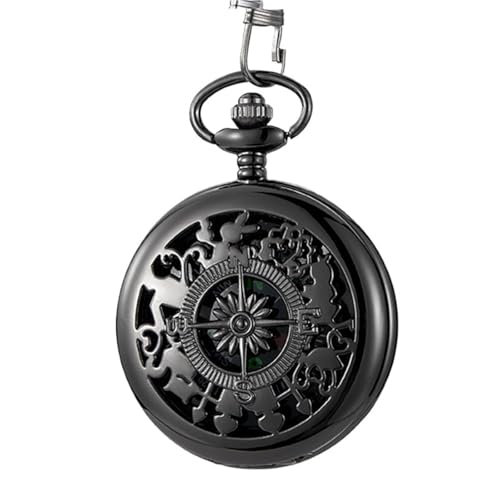XIEweiZHI Brújulas Reloj de Bolsillo con Tapa de Bronce Vintage, diseño de brújula for Senderismo al Aire Libre, navegación, brújula portátil de Metal Retro, Herramientas de Supervivencia(Color 4)