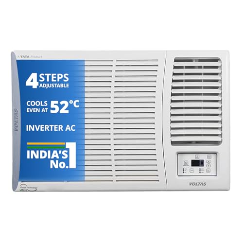 Voltas 1.5 Ton 3 Star, Turbo Mode Window AC (Copper Condenser, Anti-Rust Coating, Anti-Freeze Thermostat, WAC 183 Vectra pearl Window Fixed sp, White)