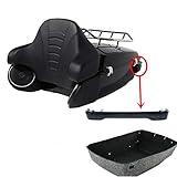 King Tour Pack Trunk W/Backrest Pad Luggage Rack LED Light Speaker For Harley Touring Road Electra...