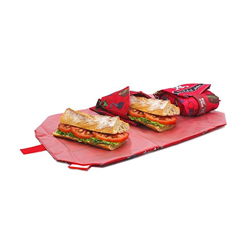 Roll'eat - Boc'n'Roll Kids Bolsa Merienda Infantil Porta Bocadillos Ecológico sin BPA, Piratas Rojo