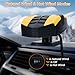 Pycoal Car Heater, 12V Portable Heater for Car Fast Heating Defogging & Defrosting, 2-In-1 Heating & Natural Wind Car Defroster, 360° Rotary Portable Car Heater with Automatic Power-off Protection