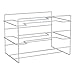 Home Basics 3 Tier Heavy Duty Kitchen Countertop or Cabinet Wrap Organizer for Food Wrap, Foil, Wax Parchment Paper, Plastic Bags White Finish