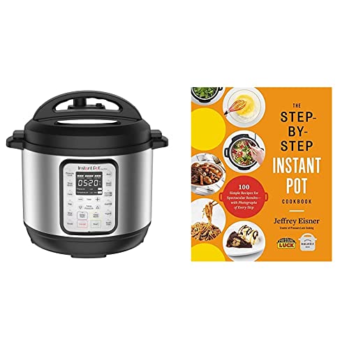 Instant Pot 853084004798 DUO Plus 80 Electric Pressure Cooker, 8 Quart, Silver & The Step-by-Step Instant Pot Cookbook: 100 Simple Recipes for Spectacular Results - with Photographs of Every Step