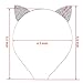 Hotop 2 Pack Crystal Rhinestone Metal Cat Ear Headband Hair Bands Headwear for Women Girls Hair Accessories