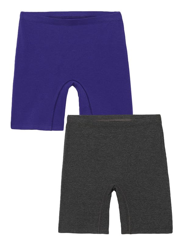 Image of mackly Girls Inner Shorts (Pack of 2) | 2-in-1 Seamless Panty Shorts with Gusset | Soft Breathable Base Layer for Dresses, Skirts