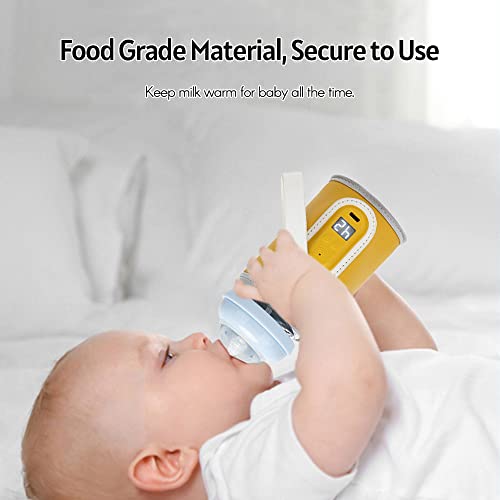 Mingzhe Aquecedor de Mamadeiras Portátil Aquecedor de Leite com Temperatura Constante Ajustável Tela