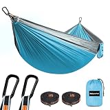 NATUREFUN Ultraleichte Reise Camping Hängematte | 300kg Tragkraft (275 x 140 cm) Atmungsaktiv, Schnelltrocknendes Fallschirm Nylon | 2 x Premium Karabiner,2 x Schlingen| Drinnen Draußen Garten NATUREFUN Ultraleichte Reise Camping Hängematte | 300kg Tragkraft (275 x 140 cm) Atmungsaktiv, Schnelltrocknendes Fallschirm Nylon | 2 x Premium Karabiner,2 x Schlingen| Drinnen Draußen Garten