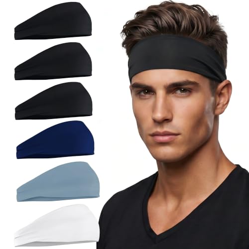 Image of Headbands for Men 6PCS, Summer-Exclusive Lightweight Hair Men Head Bands