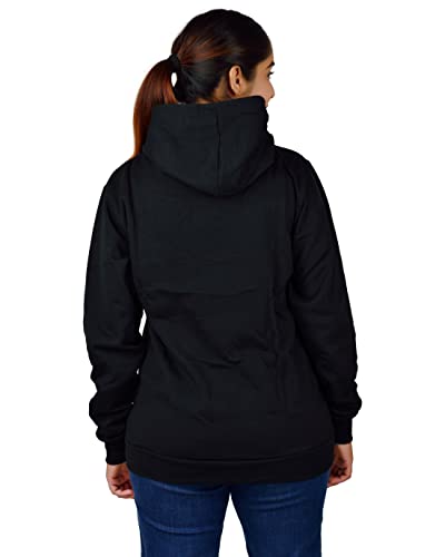 Image of More & More HOODMASTER Women's Fleece Hoodie Sweatshirt with Zip Pockets Full Sleeves Regular Fit Solid Pattern Hooded Neck and Standard Length | Comfortable Fleece Hoodie for Women