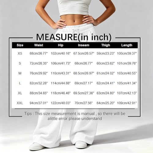 Rikbuig Grey Sweat Pants for Women Baggy Fleece Lined Wide Leg Sweatpants - image 4