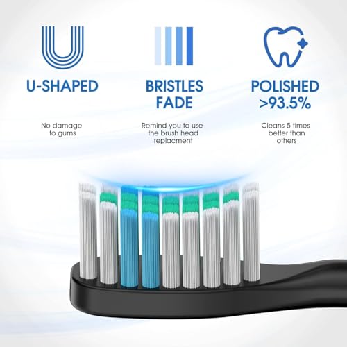 Image of SKYTONE Electric Tooth Brush For Adults With 5 Modes, 2 Brush Heads & Charge Lasting Up To 25 Days, Smart Auto Shut-Off - Electronic Toothbrush For Kids, Adults