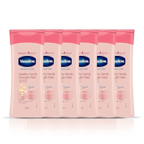 Crème mains Vaseline hydratante soin ongles fortifiant 200ml lot économique de 6