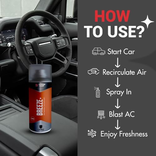 Image of Nippon Paint n-Shield Breeze+ One Time Use Car Air Freshener Spray 150ml | Automatic Cabin Odor Eliminator & AC Vent Freshener Vehicle Interior Deodorizer | Instant Odor Removal Long Lasting Freshness