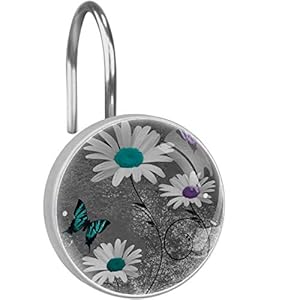 Djrow Turkusowy Motyl Haczyki Łazienkowe 12 sztuk