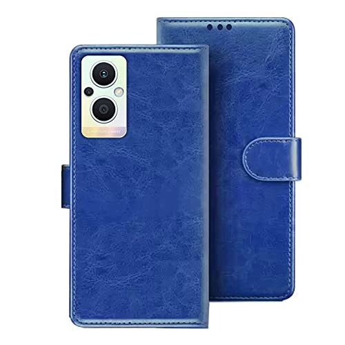 Image of METOO Flip Cover for Oppo F21 Pro 5G flip Cover | Oppo CPH2341 flip Cover | Blue
