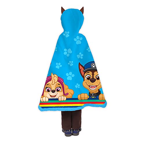 Franco Paw Patrol Kids Bedding Plush Snuggle Wrap Hooded Blanket, 31" X 54", (Official) Nickelodeon Product #TOP1