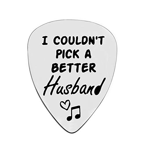 Médiator de guitare pour mari avec inscription « I Couldn’t Pick A Better Husband »,Cadeau de mariage pour mari,Cadeau… - Les Beatles, Paul McCartney, John Lennon, RIngo Starr, George Harrison Médiator de guitare pour mari avec inscription « I Couldn't Pick A Better Husband »,Cadeau de mariage pour mari,Cadeau…