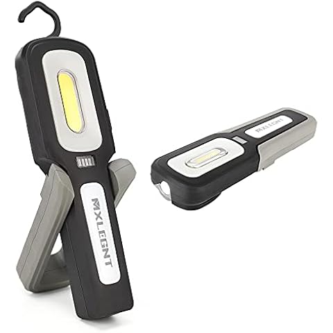 MXLEGNT Work Light Inspection Lamp: 20W Rechargeable Bright Magnetic Led Cob Work Torch Flashlight with 4500mah Battery - 800 Lumens - Perfect for Car Mechanic, Worksho Cover