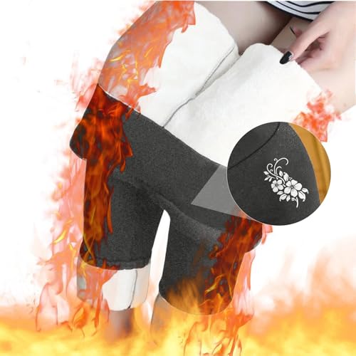 Leggings elásticos de cintura alta con forro polar interior para mujer 5