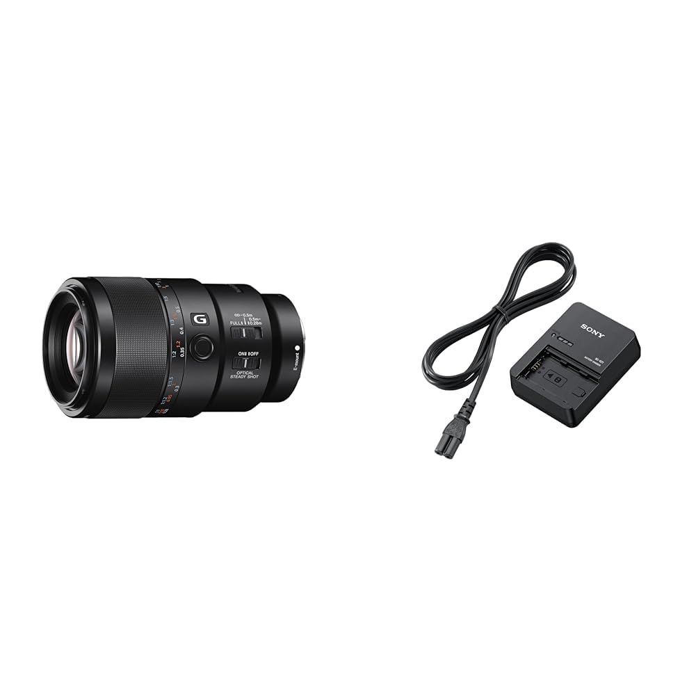 Sony FE 90 f/2.8 G | Vollformat, Medium-Tele-/Makro-Objektiv (SEL90M28G) & BC-QZ1 (Schnellladegerät für NP-FZ100 Akkus)