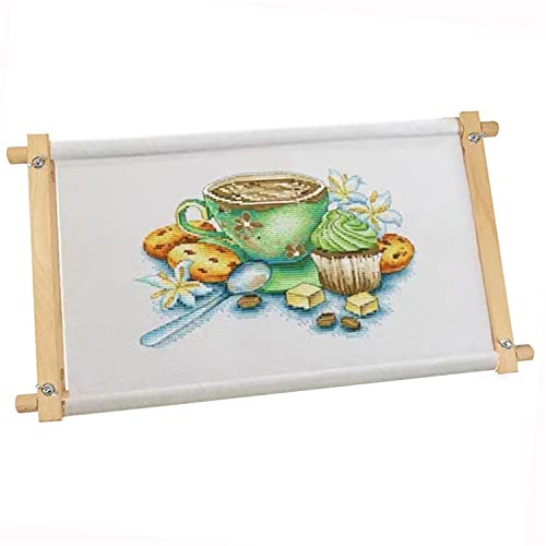 Buy Scroll Frames for Cross St Embroidery Stand Natural Beech Wood