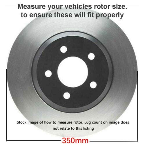 Image of Detroit Axle - REAR Brake Kit for 05-09 Land Rover LR3, 10-16 LR4, 06-13 Range Rover Sport Drilled & Slotted Disc Brake Rotors Replacement Ceramic Brakes Pads: 13.78 inch inch Rotor