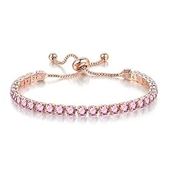 Rose Gold Plated-Pink CZ