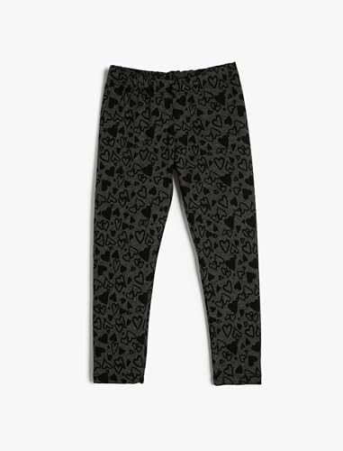Leggings filles avec taille élastique Koton coupe évasée et imprimé brillant