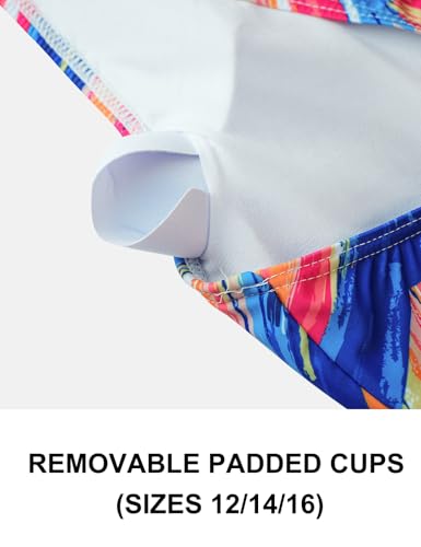 Image of Girls' Swimsuit One Piece Swimming Suits Flyback Swimwear for Practice