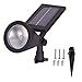 Sterno Home GL40460 Outdoor Solar LED Black Light Kit, Ground or Wall Mountable, Landscape Waterproof Security Lighting with Adjustable Spotlight for Patio, Porch, Deck, Garden, Pool - 2 Pack