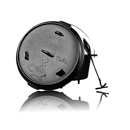 Grillschweine Dutch Oven 12QT (11 4 L mit Füße) - BBQ Schmorofen - Gusseisen Feuertopf