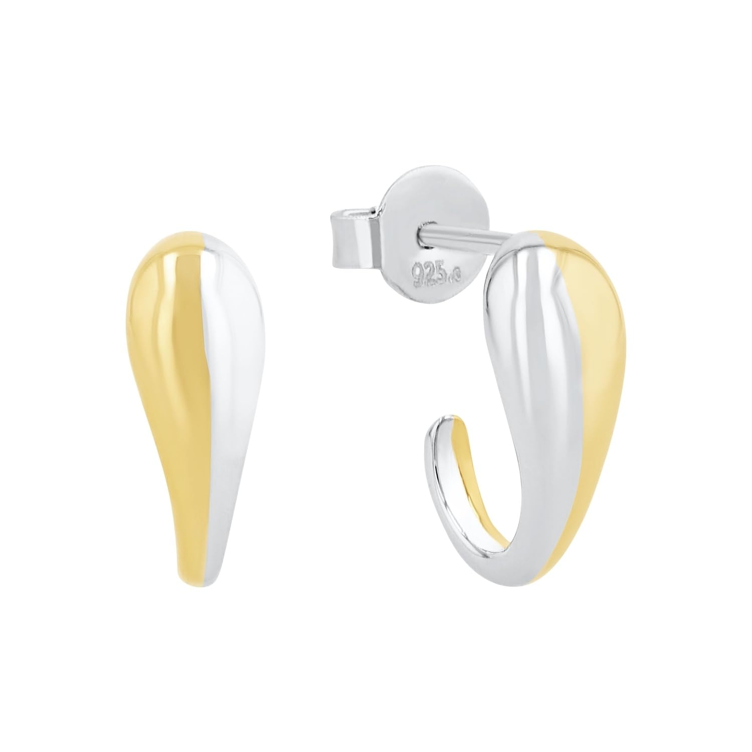 Amor Stud Earrings 925 Sterling Silver Women's Earrings, 1.3 cm, Bicolor, Comes in Jewelry Gift Box, 2039093