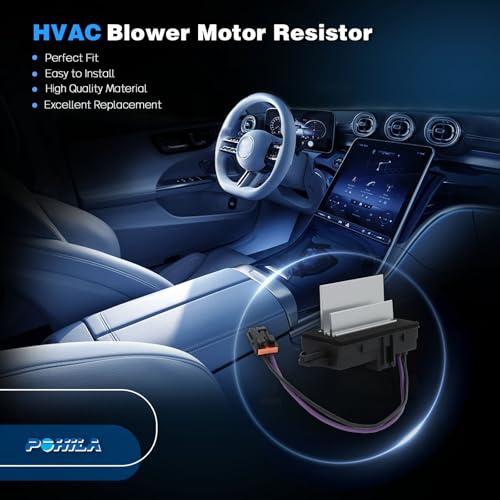 Image of 89018778 Blower Motor Resistor for Auto AC Control Compatible with 2003 2004 2005 2006 Chevy Silverado Suburban 1500 2500 Trailblazer Tahoe, GMC Yukon Envoy, Cadillac Escalade, Replace 15-80567