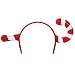 Fun-Filled Christmas and Holiday Party Candy Cane Novelty Headband , Red/White, Fabric , 7" x 12", Pack of 1