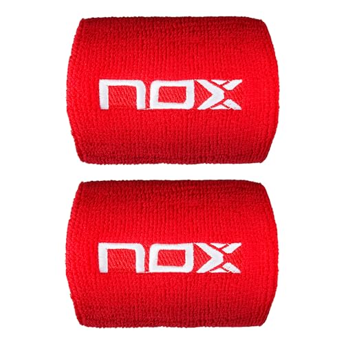 NOX - Juego de 2 Bandas de muñeca Unisex Rojo Talla única para Deportistas