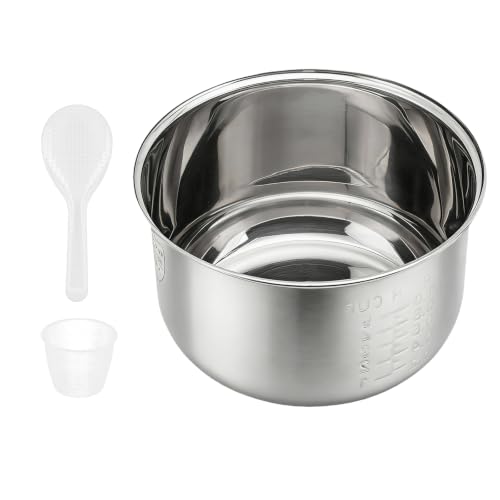 Stainless steel inner pot of rice cooker - compatible with cuckoo rice cooker inner pot. compatible with model CR-0675FW,CR-0675FG.(6-Cup Uncooked / 12-Cup Cooked)