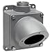 Hubbell Wiring Systems MB2004W Ship-to-Shore Metallic Back Box for Inlets and Receptacles, 45 Degrees Angle, 2-1/2" NPT Hub, Gray