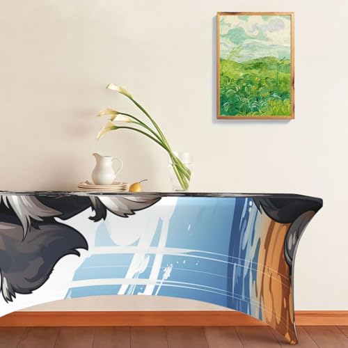 Nappe schnauzer en élasthanne extensible pour protection de table de fête - 7