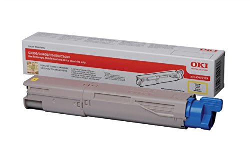 Toner jaune OKI original pour imprimantes C3300 et C3400