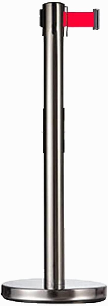 Colonne d'échafaudage de contrôle des foules barrière en acier inoxydable argent 5 m