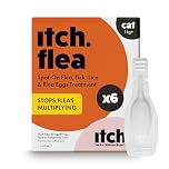 Itch Cat Flea & Tick Spot-On Treatment (1kg+) - Kills Fleas, Ticks, Lice & Eggs to Prevent Reinfestation - 6 Easy-Apply Pipettes