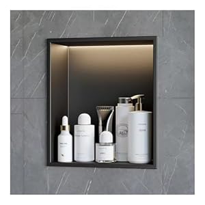 Generisch Generic Edelstahl-Wanddusche mit LED 32x32x12,5 cm