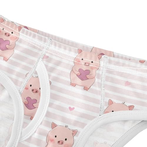 Wusikd Cute Piggy Heart Boys' Underwear Cotton Pink Colors Boys Briefs Soft Toddler Underwear 2T4