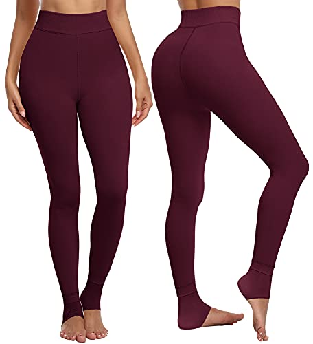 Image of CHRLEISURE Women's Fleece Lined Tights - Fake Sheer Warm Pantyhose Thick Winter Leggings