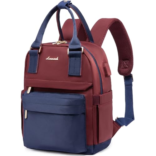 LOVEVOOK Petit Sac à Dos Femme, Mini Sacs à Main Portés dos Elegant Leger et Imperméable, Sac a Dos Voyage Antivol et Chic avec Port de Charge USB pour...