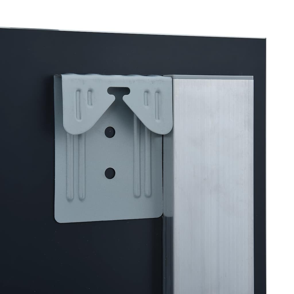 LED-Badezimmer-Wandspiegel 60 x 100 cm mit Rahmen aus Glas und Aluminium, IP44 Beleuchtung für Bad, Flur und Garderobe, helles Licht für Make-up und Rasur